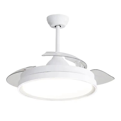 42'' Retractable Ceiling Fans with Light Remote Dimmable LED 3 Color Changing Bladeless Ceiling Fan with Light